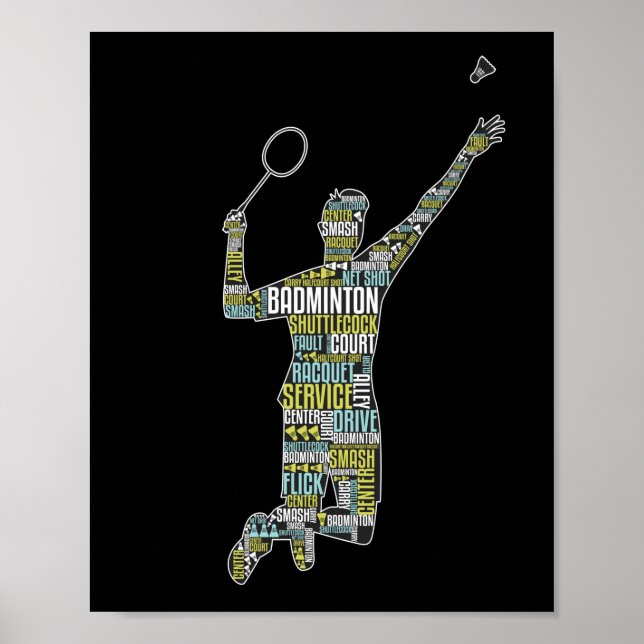 Badminton Player Poster (Front)