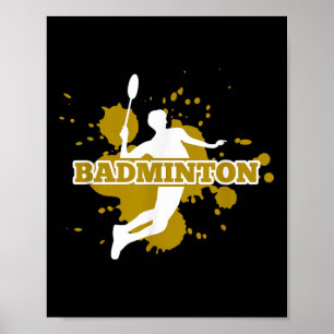 Badminton Player Poster