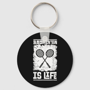 Badminton Player - Racket Shuttle Badminton Keychain