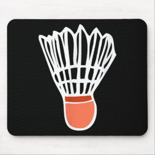 Badminton Player Racket Shuttle Illustration Sport Mouse Pad