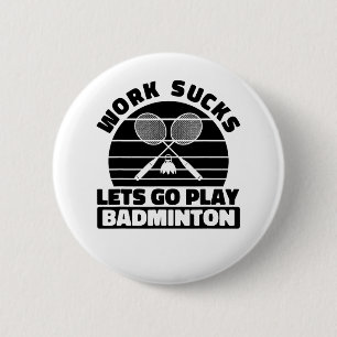 Badminton Player Racket - Team Court Racquet Shutt 2 Inch Round Button
