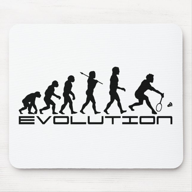 Badminton Player Racquet Sport Evolution Art Mouse Pad (Front)