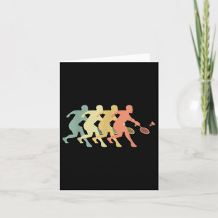 Badminton Player - Retro Badminton Gift Idea Card