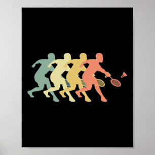 Badminton Player - Retro Badminton Gift Idea  Poster