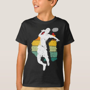 Badminton Player Retro Badminton Team Shuttle Play T-Shirt