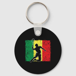 Badminton Player Senegalese Flag Senegal 1 Keychain