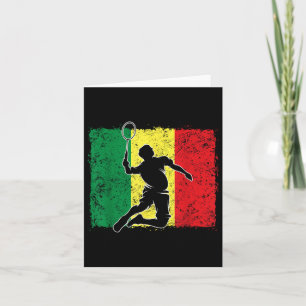 Badminton Player Senegalese Flag Senegal Card