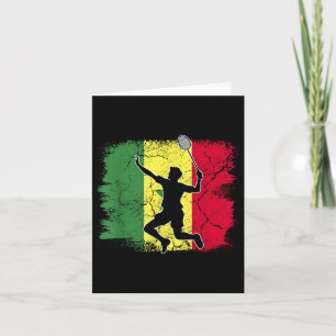 Badminton Player Senegalese Flag Senegal Card