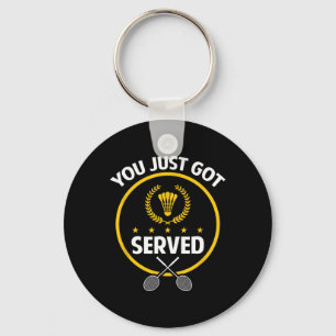 Badminton Player Shirt Funny Served Badminton Love Keychain