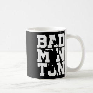 Badminton Player Shot Racket Shuttle Game Athlete  Coffee Mug