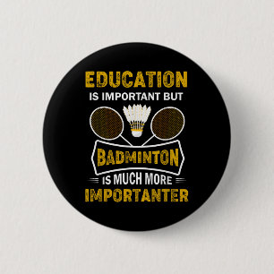 Badminton Player Shuttle Badminton Lover  2 Inch Round Button