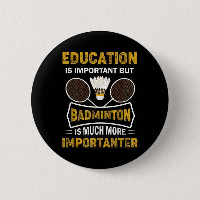 Badminton Player Shuttle Badminton Lover  2 Inch Round Button (Front)