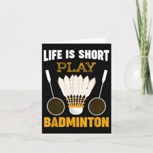Badminton Player Shuttle Badminton Lover Card