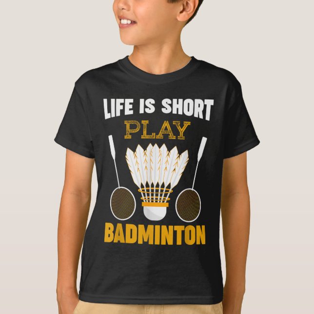 Badminton Player Shuttle Badminton Lover  T-Shirt (Front)