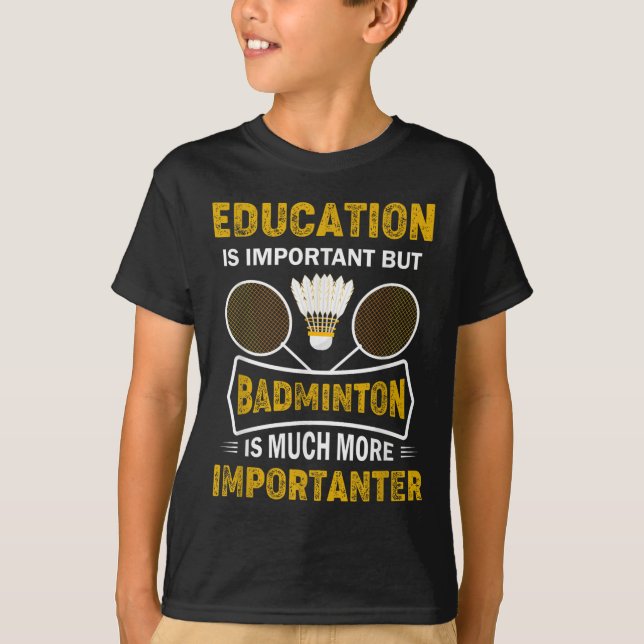 Badminton Player Shuttle Badminton Lover  T-Shirt (Front)