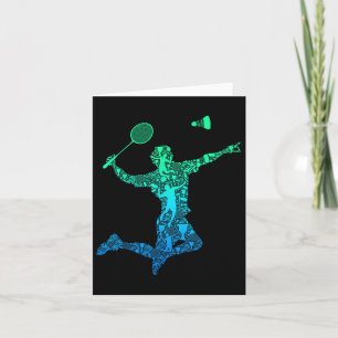 Badminton Player Shuttle Boys Kids Men Youth  Card