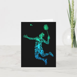 Badminton Player Shuttle Boys Men Youth  Card