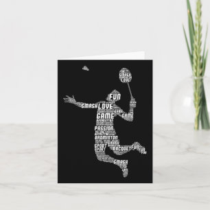Badminton Player Shuttle Boys Youth Men  Card