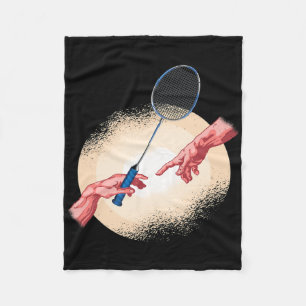 Badminton Player Shuttle Gift Badminton  Fleece Blanket