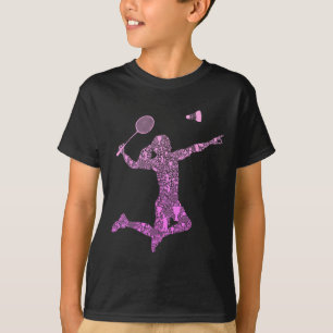 Badminton Player Shuttle Girls Women T-Shirt