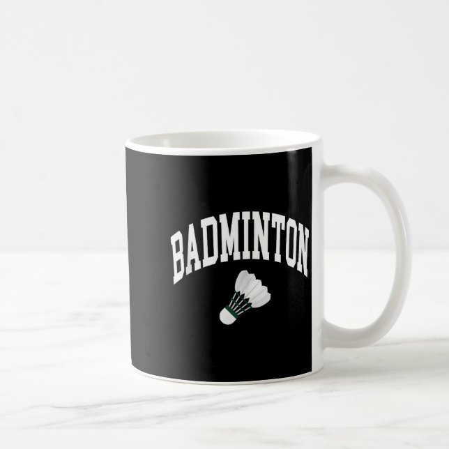 Badminton Player Shuttle Graphic Tank Top  Coffee Mug (Right)