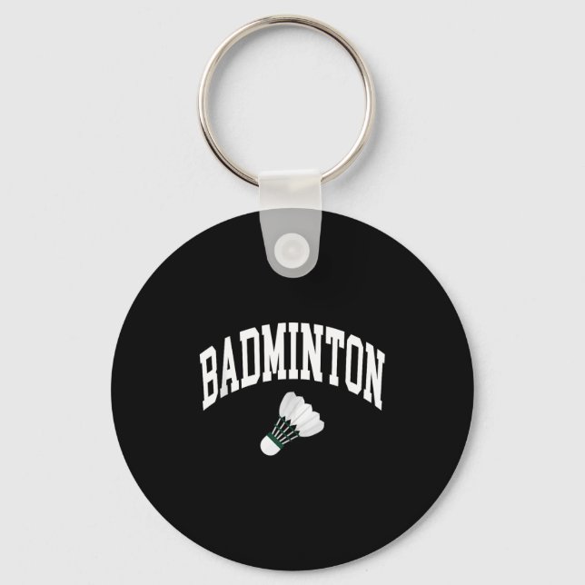 Badminton Player Shuttle Graphic Tank Top  Keychain (Front)