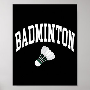 Badminton Player Shuttle Graphic Tank Top  Poster