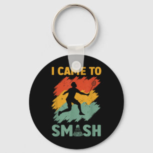 Badminton Player Shuttle I Came To Smash Keychain