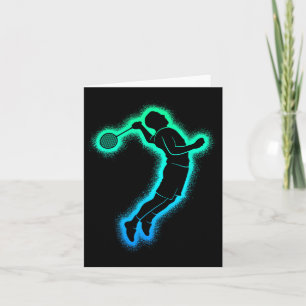 Badminton Player Shuttle Kids Men Badminton Boys Card