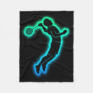 Badminton Player Shuttle Kids Men Badminton Boys  Fleece Blanket