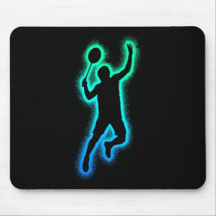 Badminton Player Shuttle Men Boys Badminton Mouse Pad