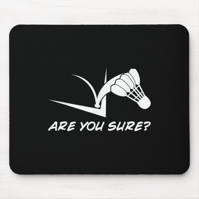 Badminton Player Shuttle  Mouse Pad (Front)