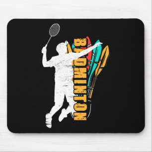 Badminton Player Shuttle Racket Badminton Mouse Pad