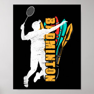 Badminton Player _ Shuttle Racket _ Badminton Poster