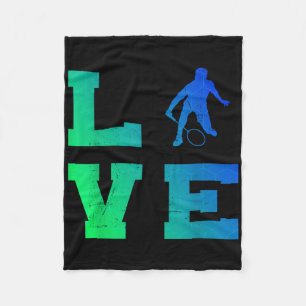 Badminton Player Shuttle Squash Mens Badminton Fleece Blanket