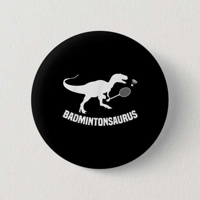 Badminton Player Shuttle Team Coach Badminton Play 2 Inch Round Button (Front)