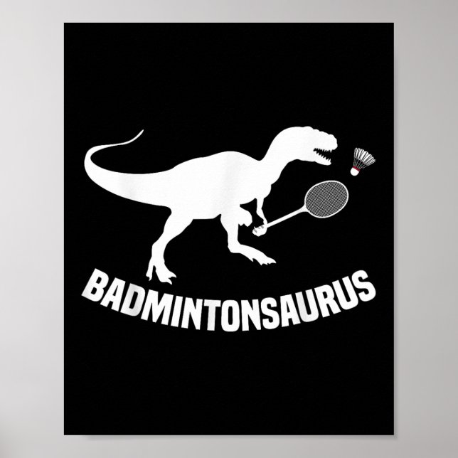 Badminton Player Shuttle Team Coach Badminton Play Poster (Front)