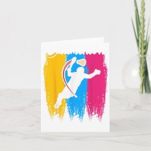 Badminton Player Shuttle Time Smash Rackets Lover  Card