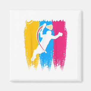 Badminton Player Shuttle Time Smash Rackets Lover  Magnet