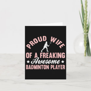 Badminton Player Shuttle Wife  Card