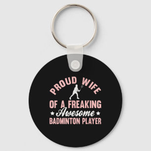 Badminton Player Shuttle Wife Keychain