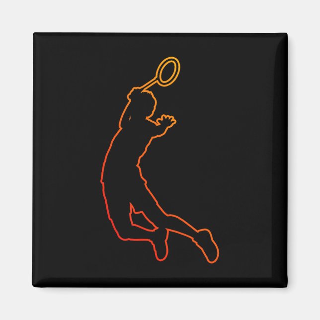 Badminton Player Shuttle Womens Squash Badminton  Magnet (Front)