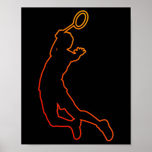 Badminton Player Shuttle Womens Squash Badminton Poster