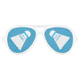 Badminton Player Shuttlecock Design Party Aviator Sunglasses