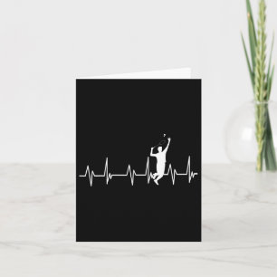 Badminton Player Smash Birdie Kids Men Women Card