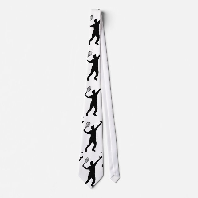 Badminton Player Sport Pattern Tie (Front)