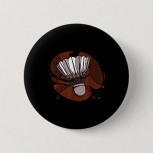 Badminton Player Sportsman Athlete Game Shuttle Lo 2 Inch Round Button
