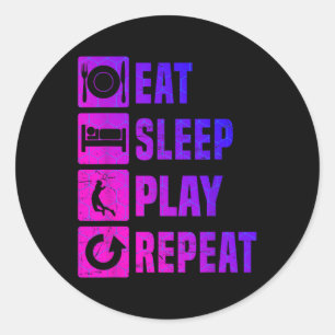 Badminton Player Squash Mens Badminton Shuttle Classic Round Sticker