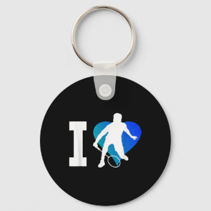 Badminton Player Squash Mens Shuttle Badminton Keychain