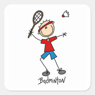 Badminton Player T-shirts and Gifts Square Sticker